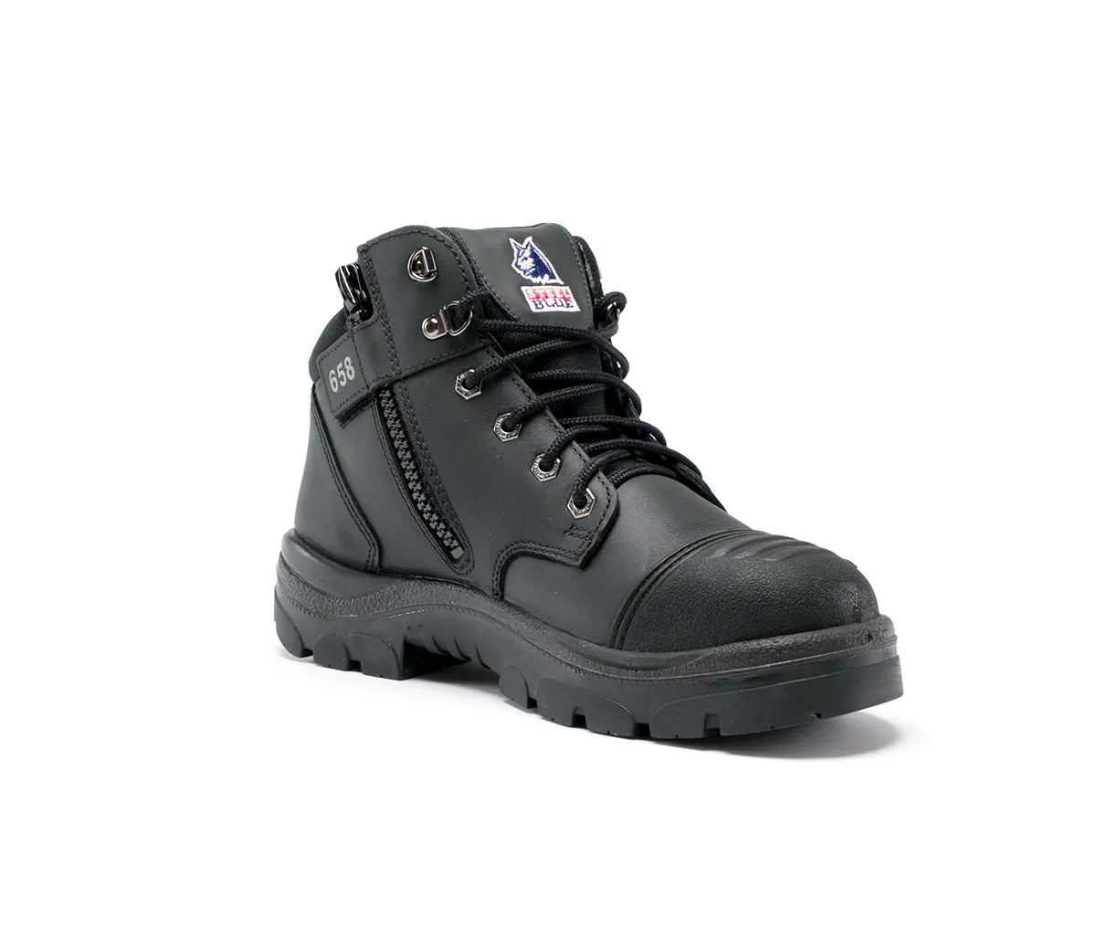 Steel Blue Parkes Zip Sided Boots 312658