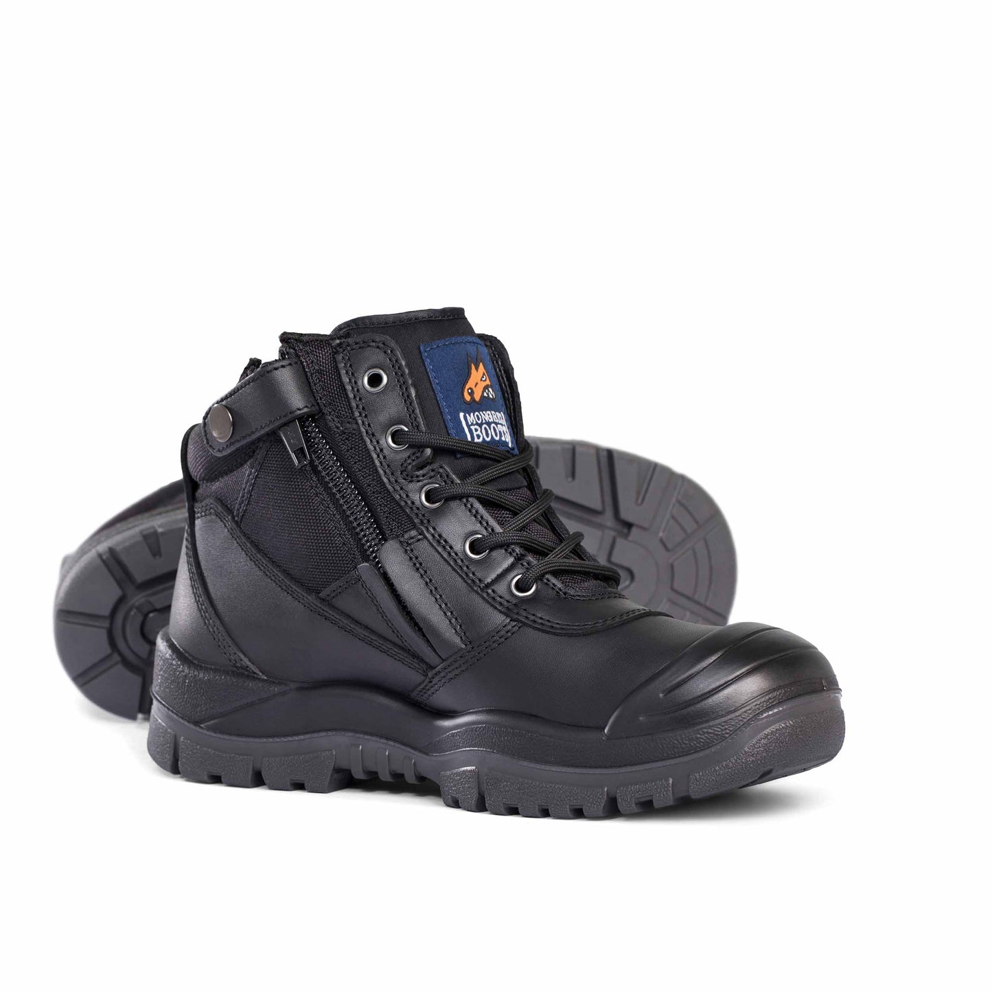Mongrel Low Zipsider boot with Scuff Cap