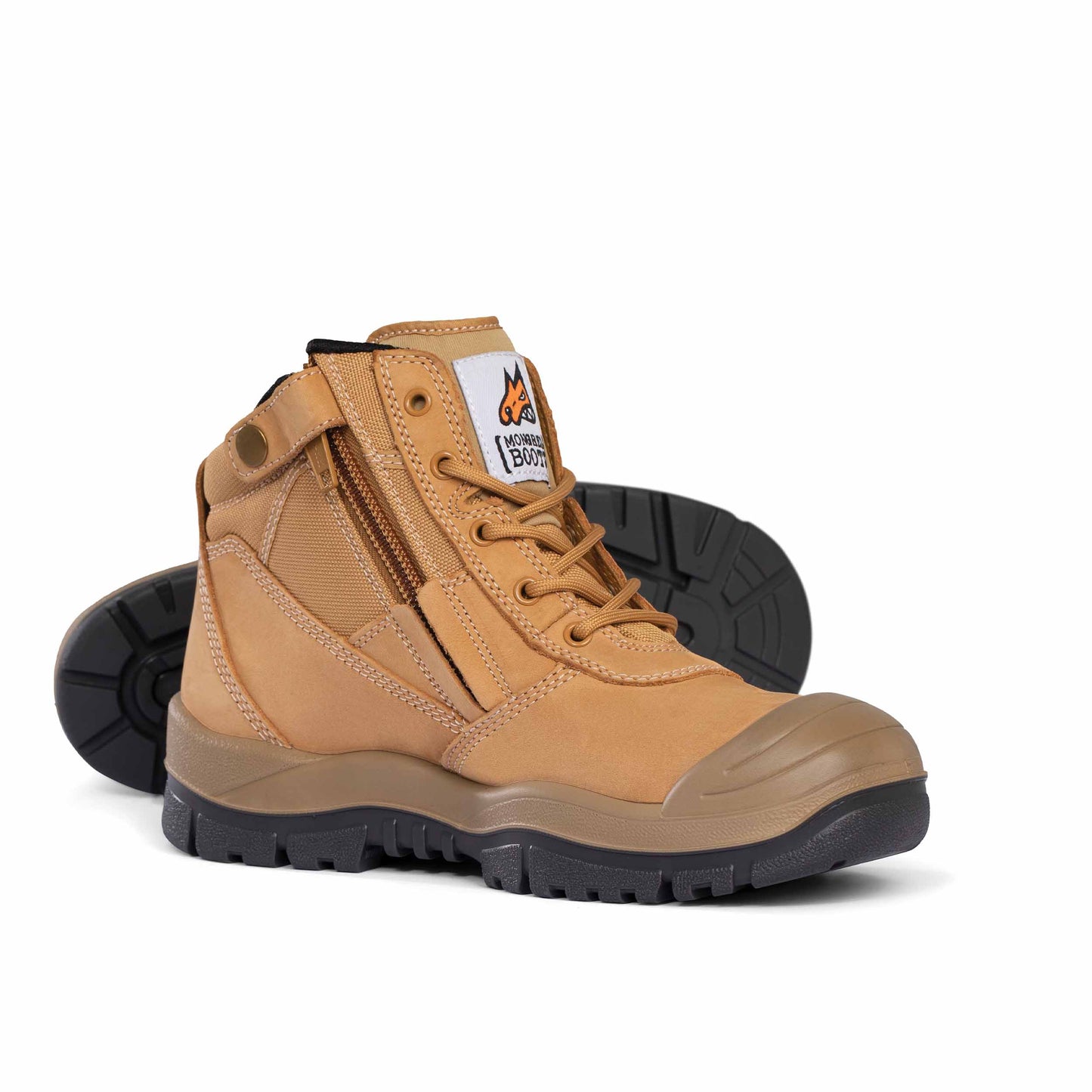Mongrel Low Zipsider boot with Scuff Cap - Wheat 461050