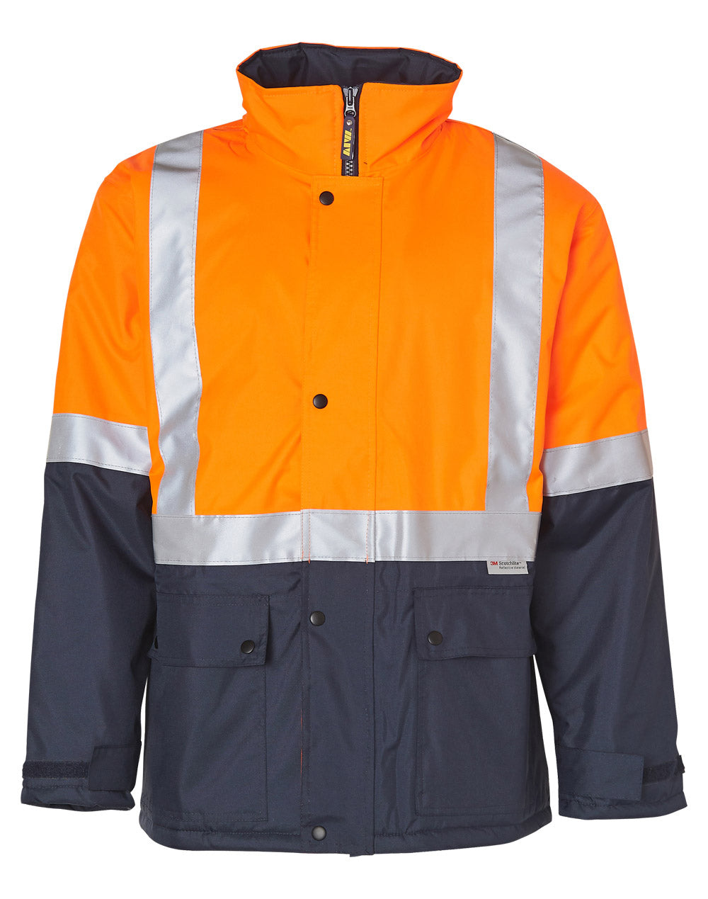 AIW Hi VIs Two Tone Rain Proof Jacket with Quilting