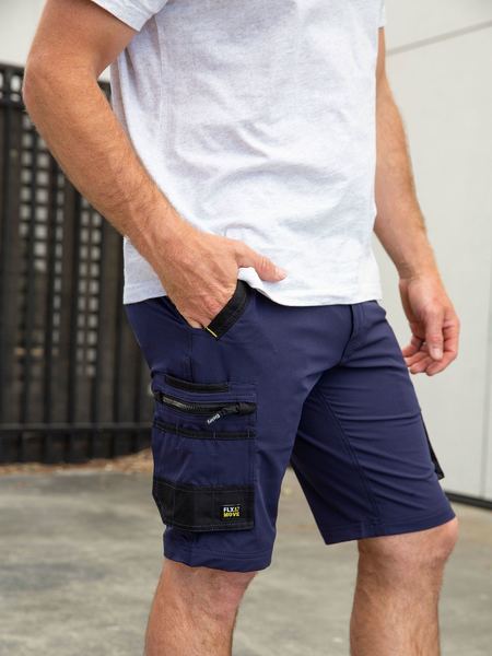 Bisley Flx and Move 4 Way Stretch Zip Cargo Shorts