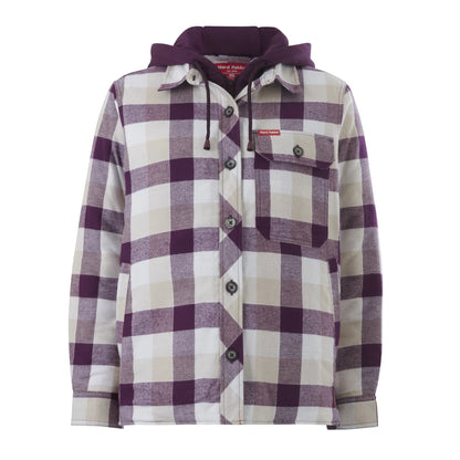 Y08748 - Hard Yakka Women's Quilted Shacket - Potent Purple