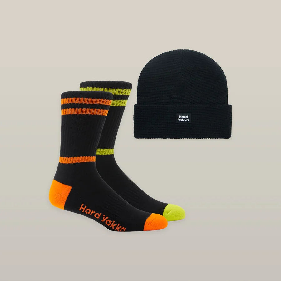 Y20110 - Hard Yakka Men's Sock Beanie Bundle